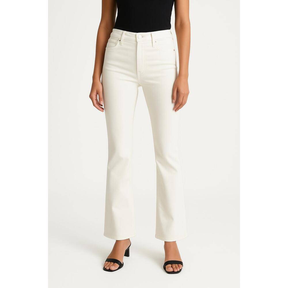 Frame Pants Womens 29 White Le Mini Boot Auto Natural Grind Slim Fit Minimalist
